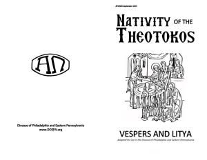 0908 Nativity of the Theotokos Vespers