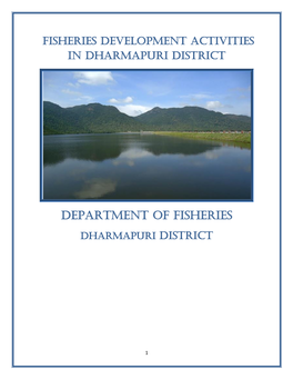 Department of Fisheries Dharmapuri District