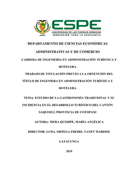 Departamento De Ciencias Económicas Administrativas Y De