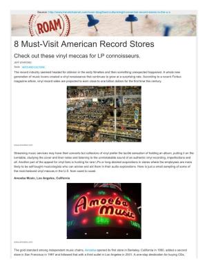 8 Must-Visit American Record Stores (Travel Channel, 2017)
