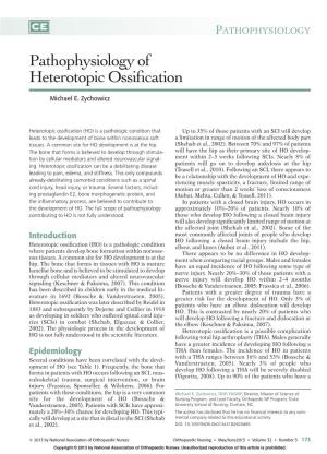 Pathophysiology of Heterotopic Ossification