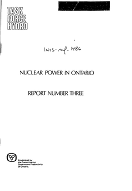 Nuclear Power in Ontario Report Number Three