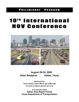 10Th International HOV Conference