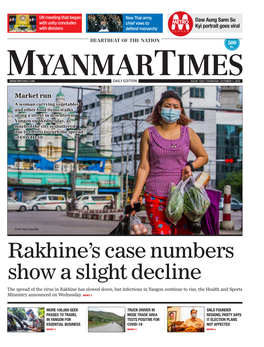 Rakhine's Case Numbers Show a Slight Decline