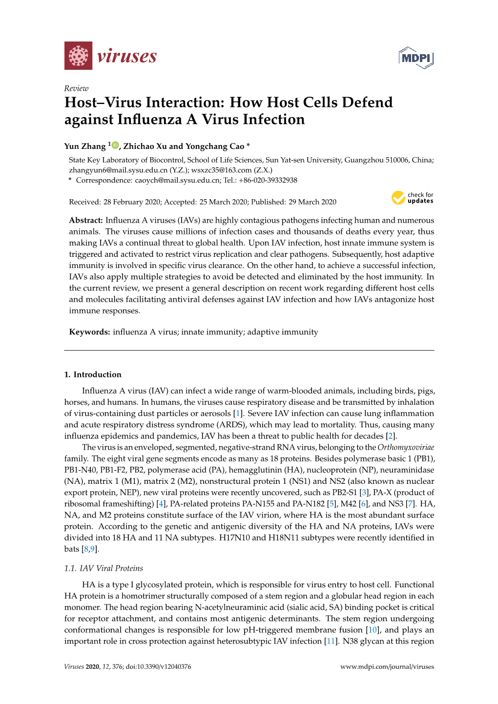 How Host Cells Defend Against Influenza a Virus Infection