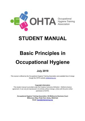 STUDENT MANUAL Basic Principles in Occupational Hygiene