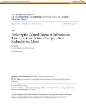 Exploring the Cultural Origins of Differences in Time Orientation Between European New Zealanders and Māori Kevin D