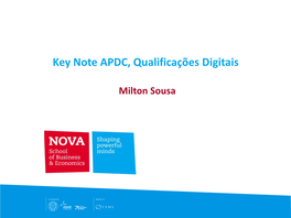Key Note APDC, Qualificações Digitais