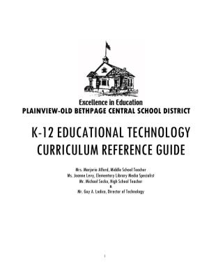 K-12 Educational Technology Curriculum Reference Guide