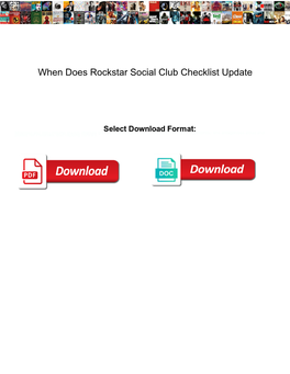 When Does Rockstar Social Club Checklist Update