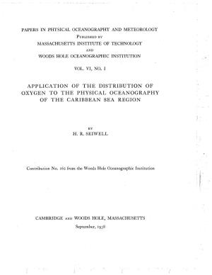 Oxygen to the Physical Oceanography of the Caribbean Sea Region