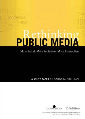 Rethinking Public Media More Local, More Inclusive, More Interactive