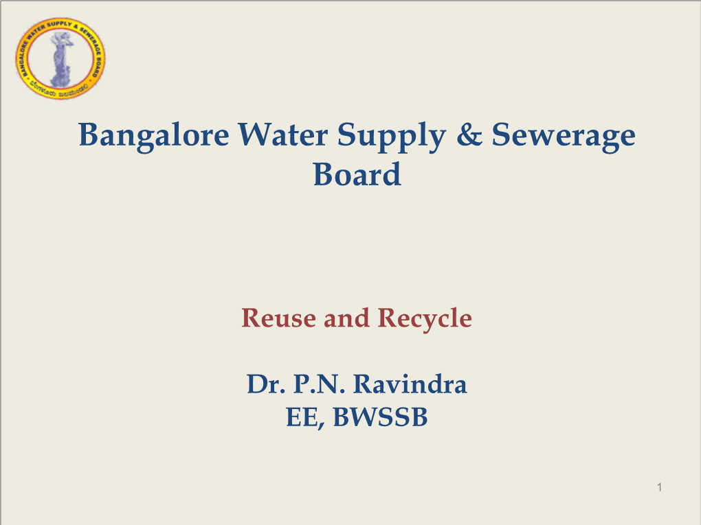 Bangalore Water Supply & Sewerage Board