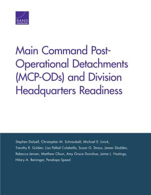 Main Command Post-Operational Detachments
