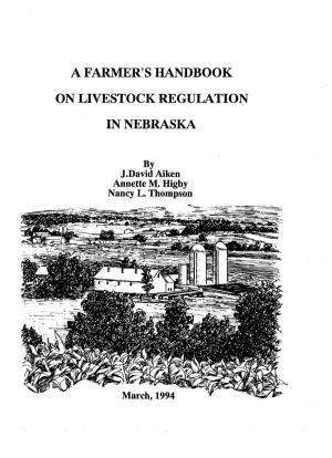 A Farmer's Handbook to Livestock Regulation in Nebraska