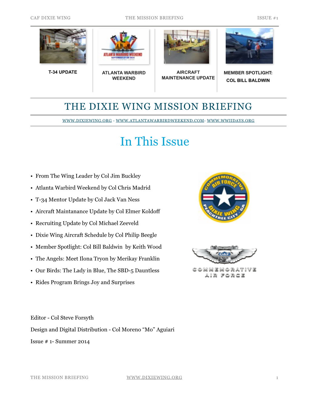 Dixie Wing Mission Briefing Issue 1