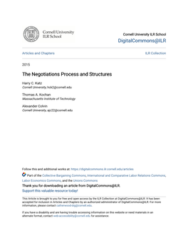 The Negotiations Process and Structures