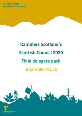 Ramblers Scotland's Scottish Council 2020 Final Delegate Pack