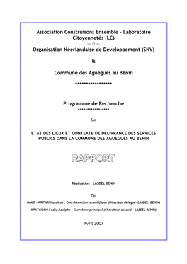 Rapport Final Lasdel Aguégués Avril 2007