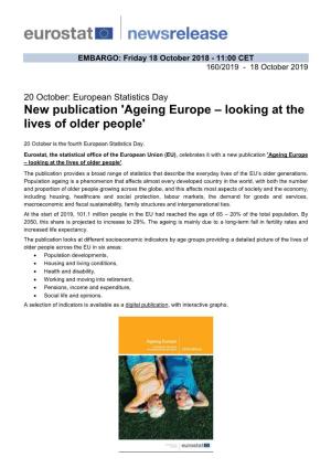 New Publication 'Ageing Europe – Looking at the Lives of Older People'