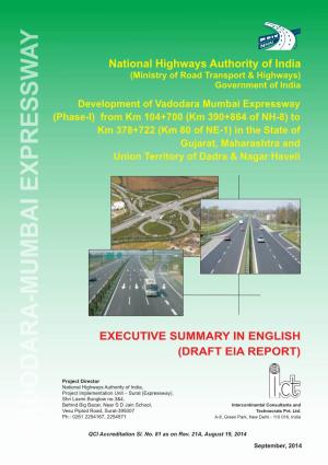 Development of Vadodara Mumbai Expressway