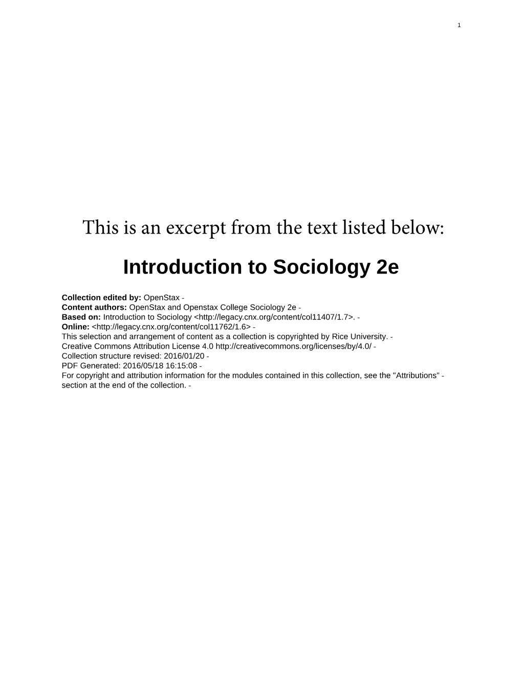 Introduction to Sociology 2E