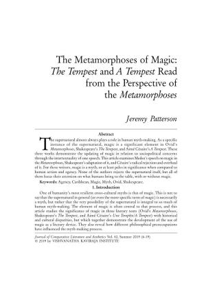 The Metamorphoses of Magic: the Tempest and a Tempest Read from the Perspective of the Metamorphoses