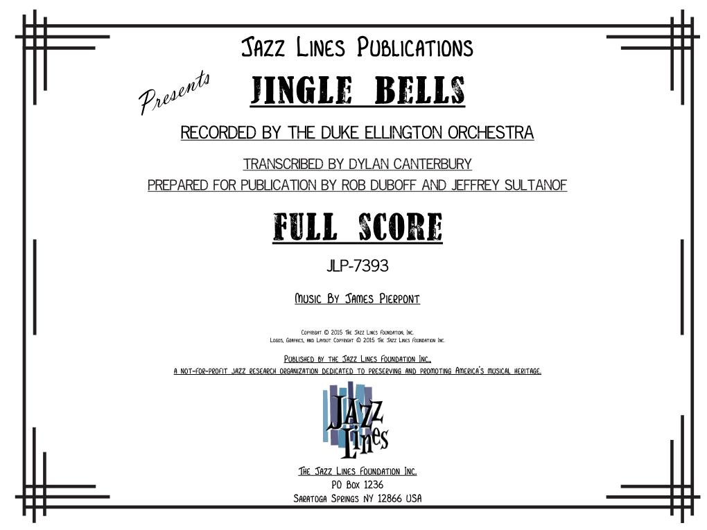 Jingle Bells Presents Recorded by the Duke Ellington Orchestra