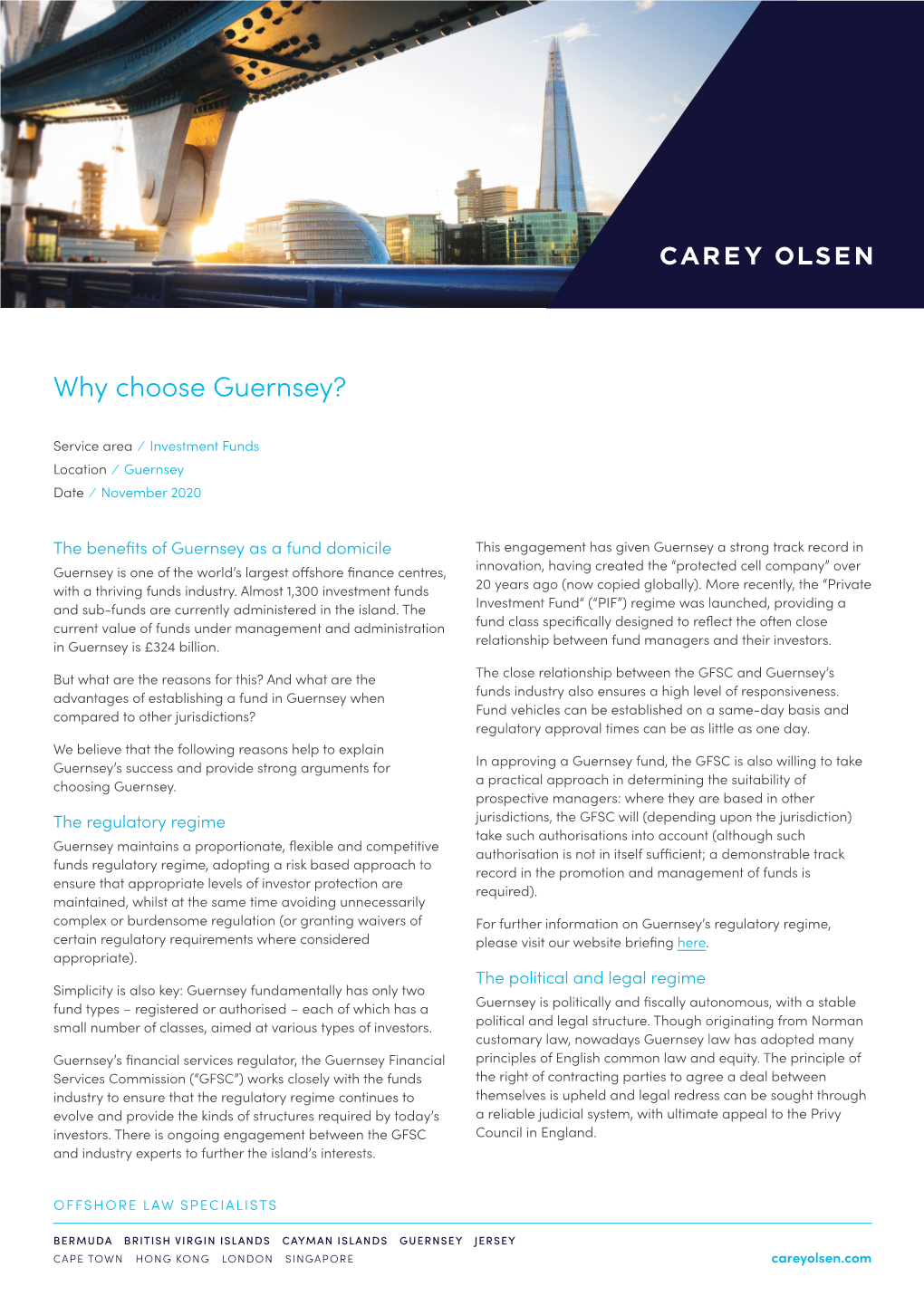 Why Choose Guernsey?