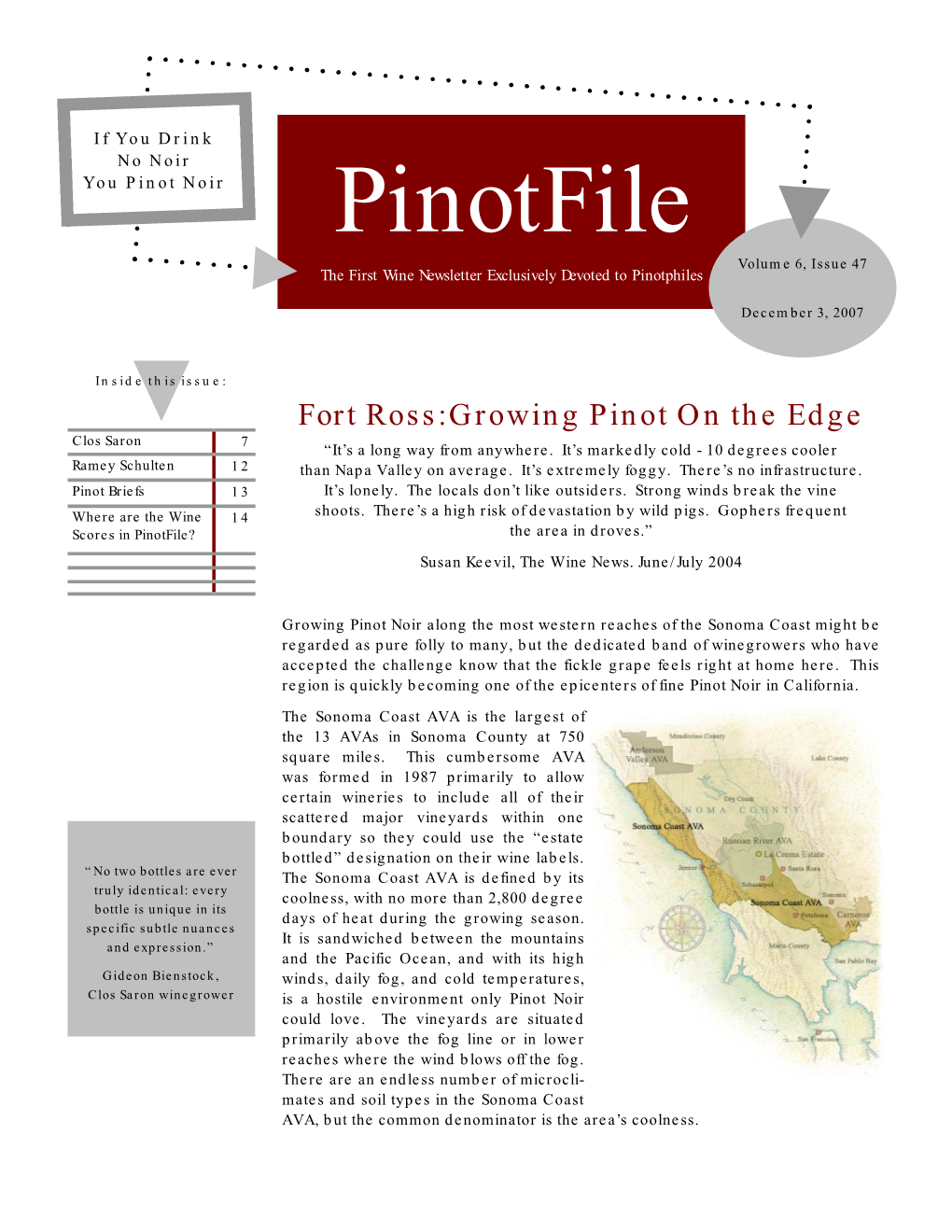 Pinotfile Vol 6, Issue 47