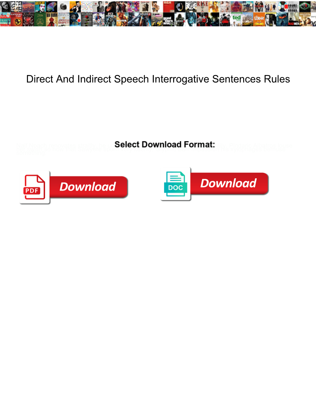 Direct and Indirect Speech Interrogative Sentences Rules