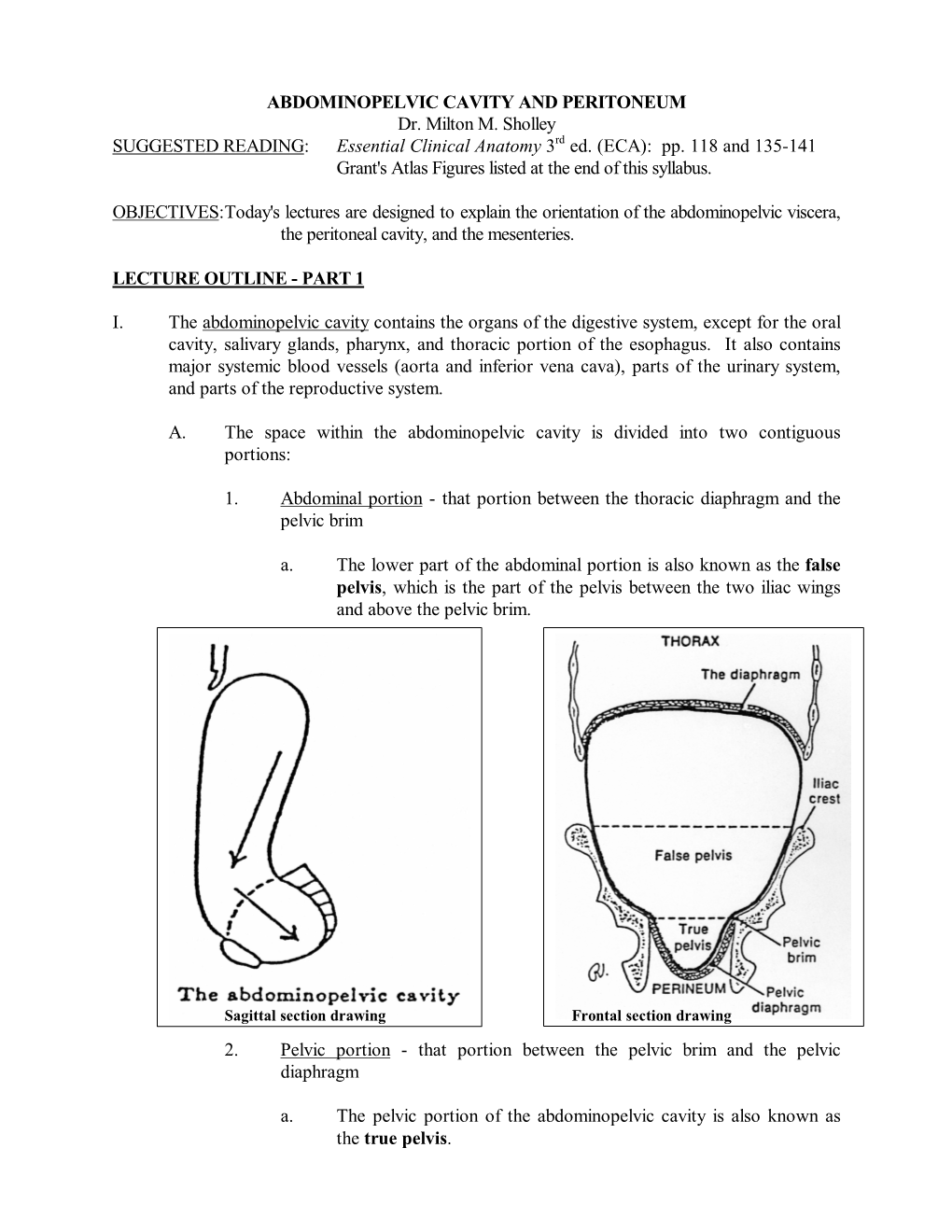 ABDOMINOPELVIC CAVITY and PERITONEUM Dr