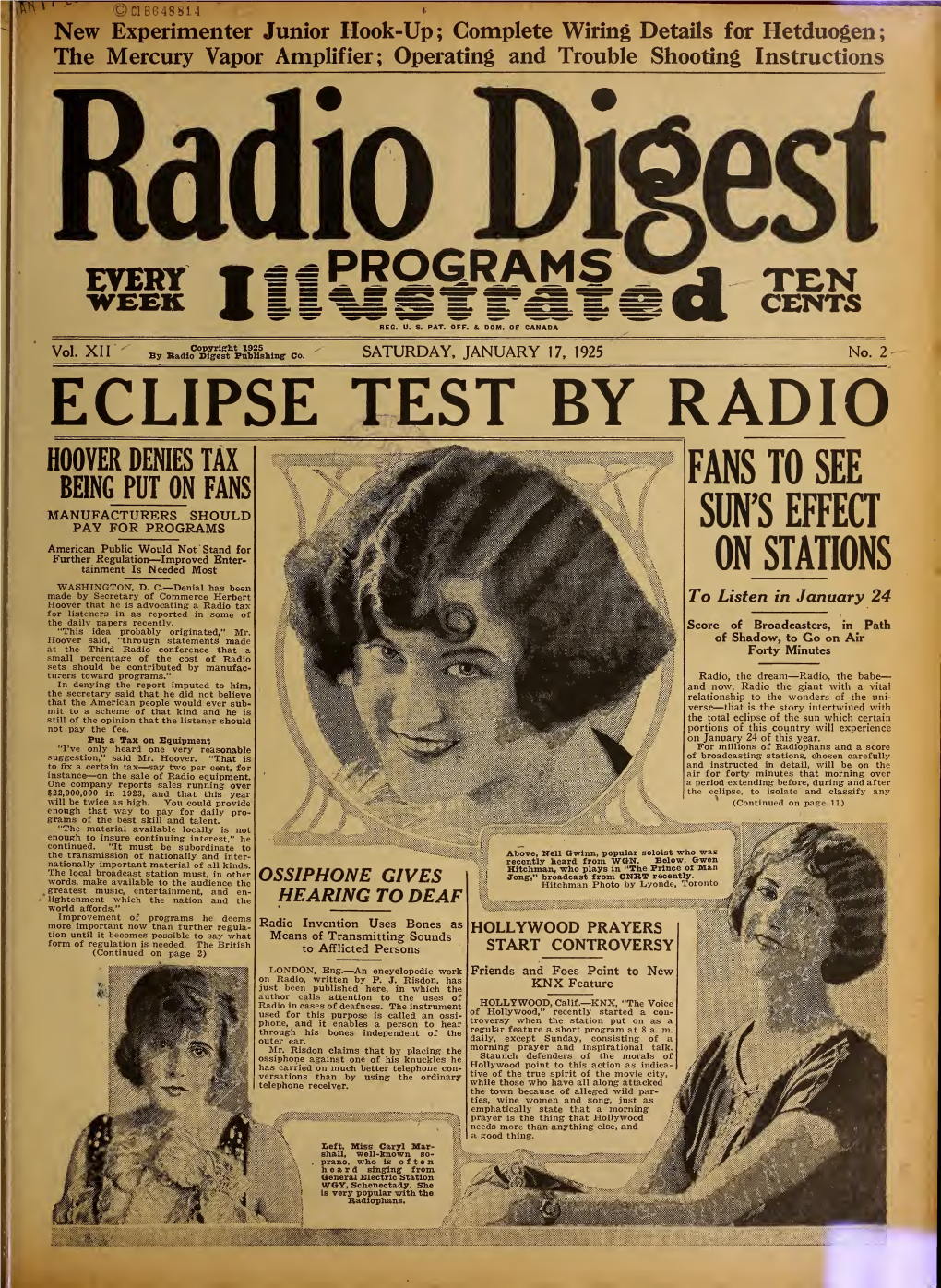 Radio Digest, 1924-1925