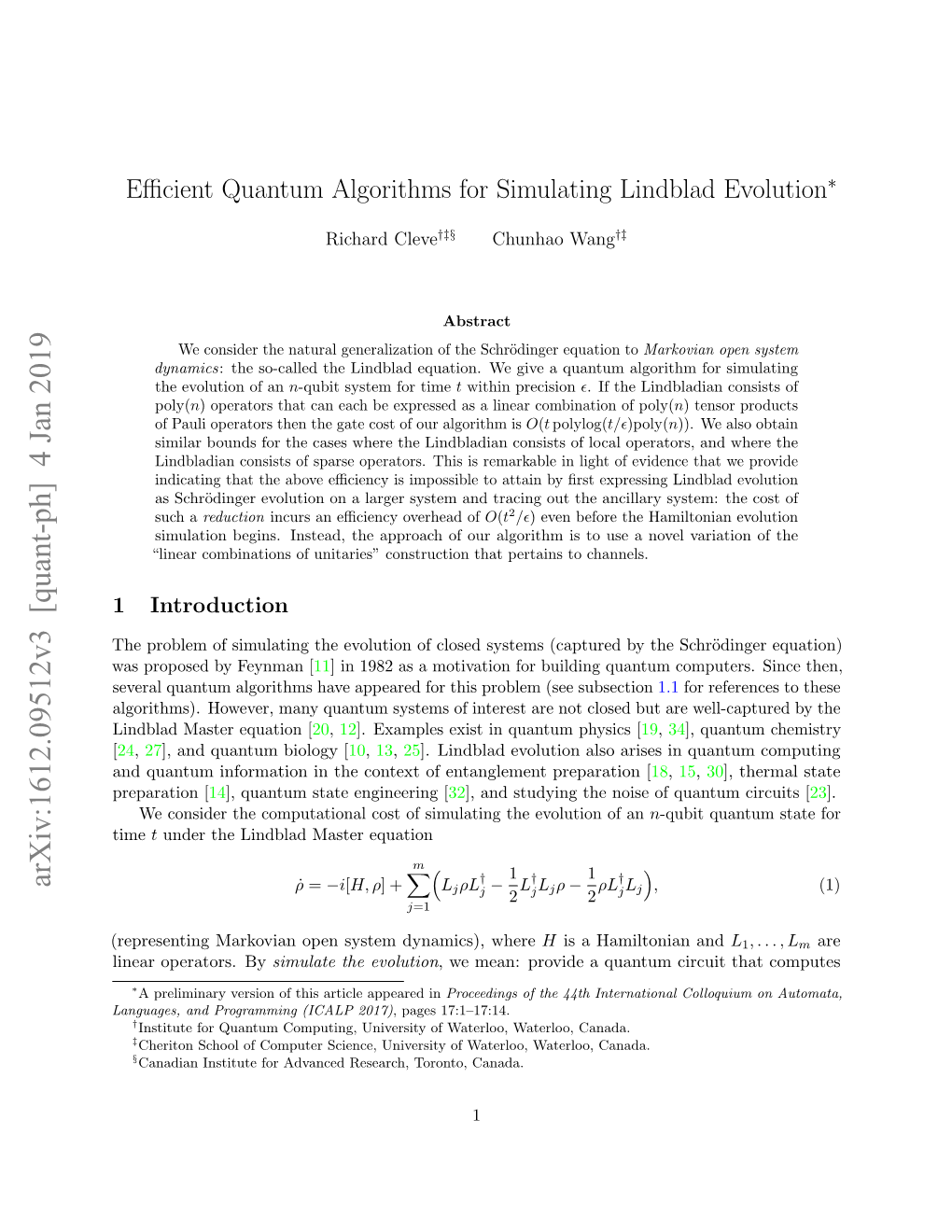 Efficient Quantum Algorithms for Simulating Lindblad Evolution