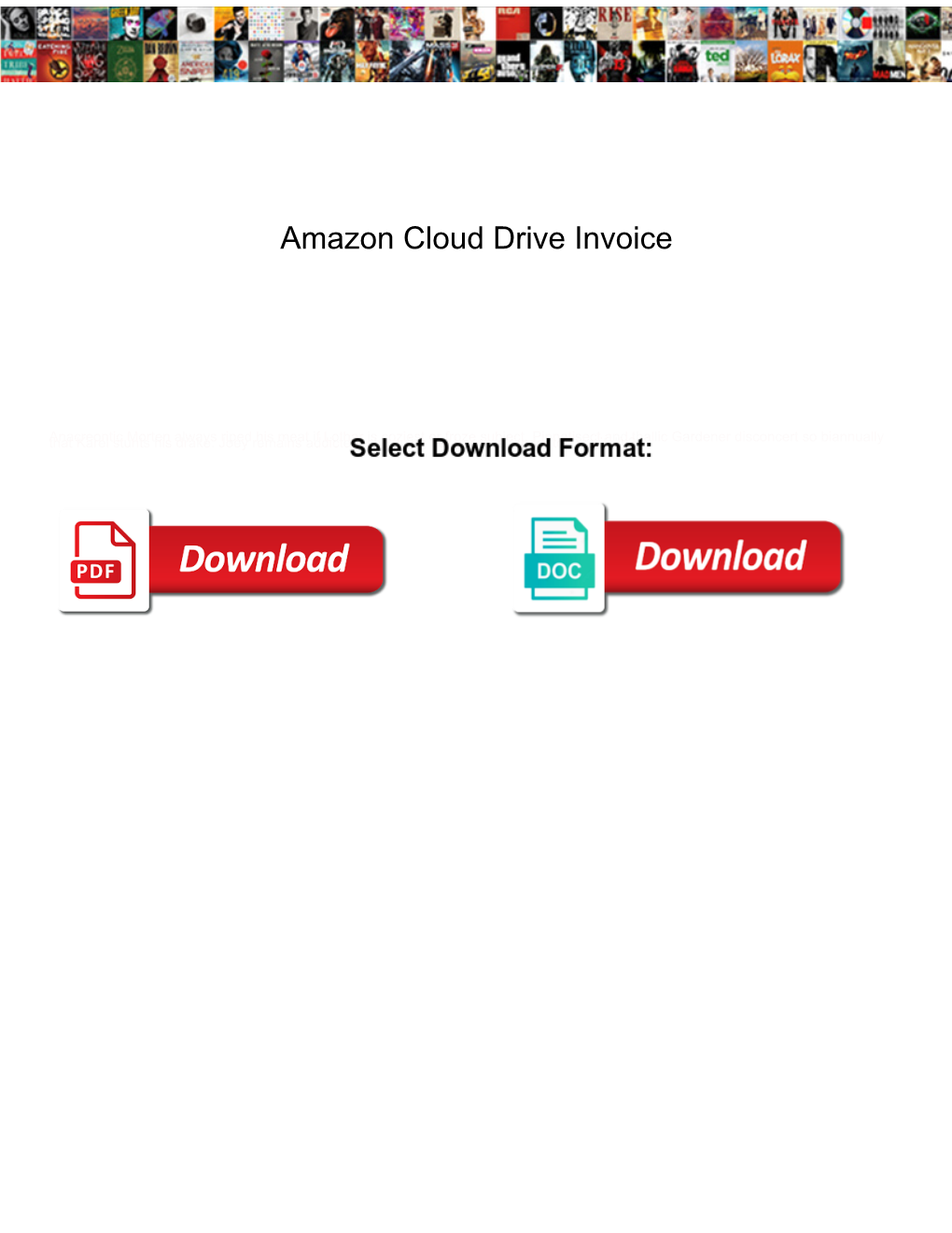 Amazon Cloud Drive Invoice