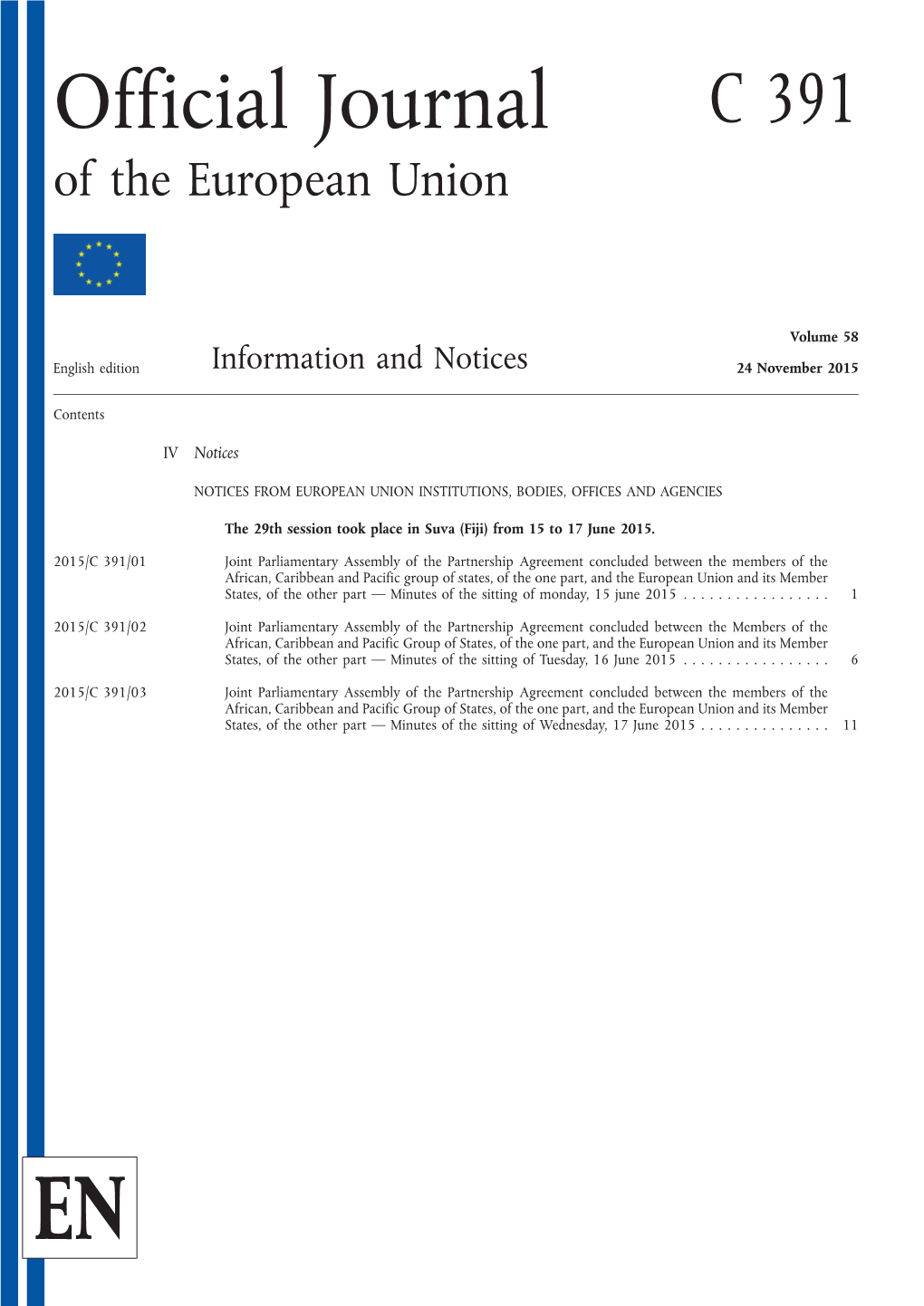 Official Journal of the European Union C 391/1