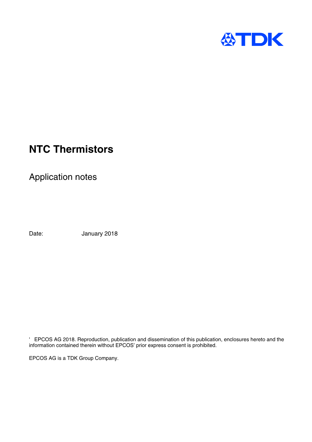 NTC Thermistors, Application Notes