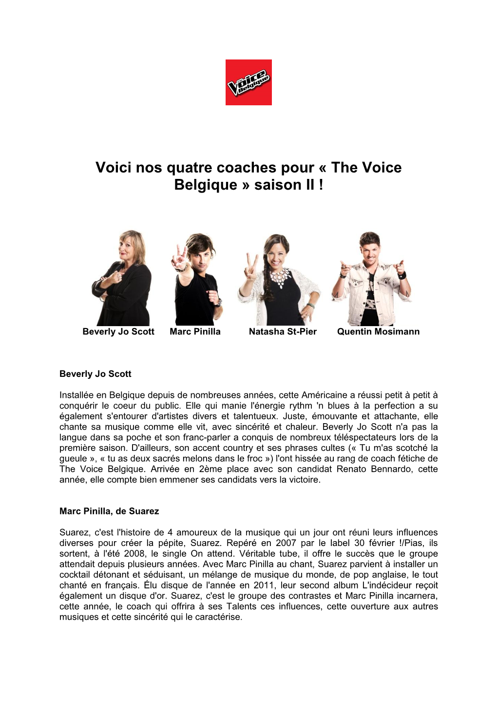 The Voice Belgique » Saison II !