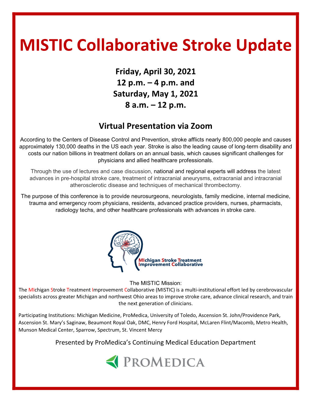 MISTIC Collaborative Stroke Update