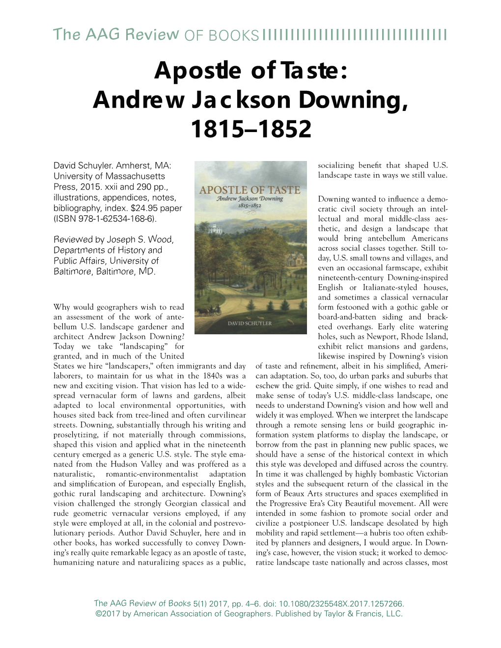 Andrew Jackson Downing, 1815–1852