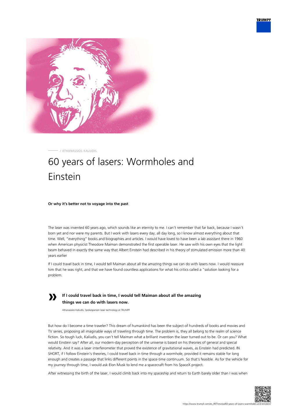 Wormholes and Einstein