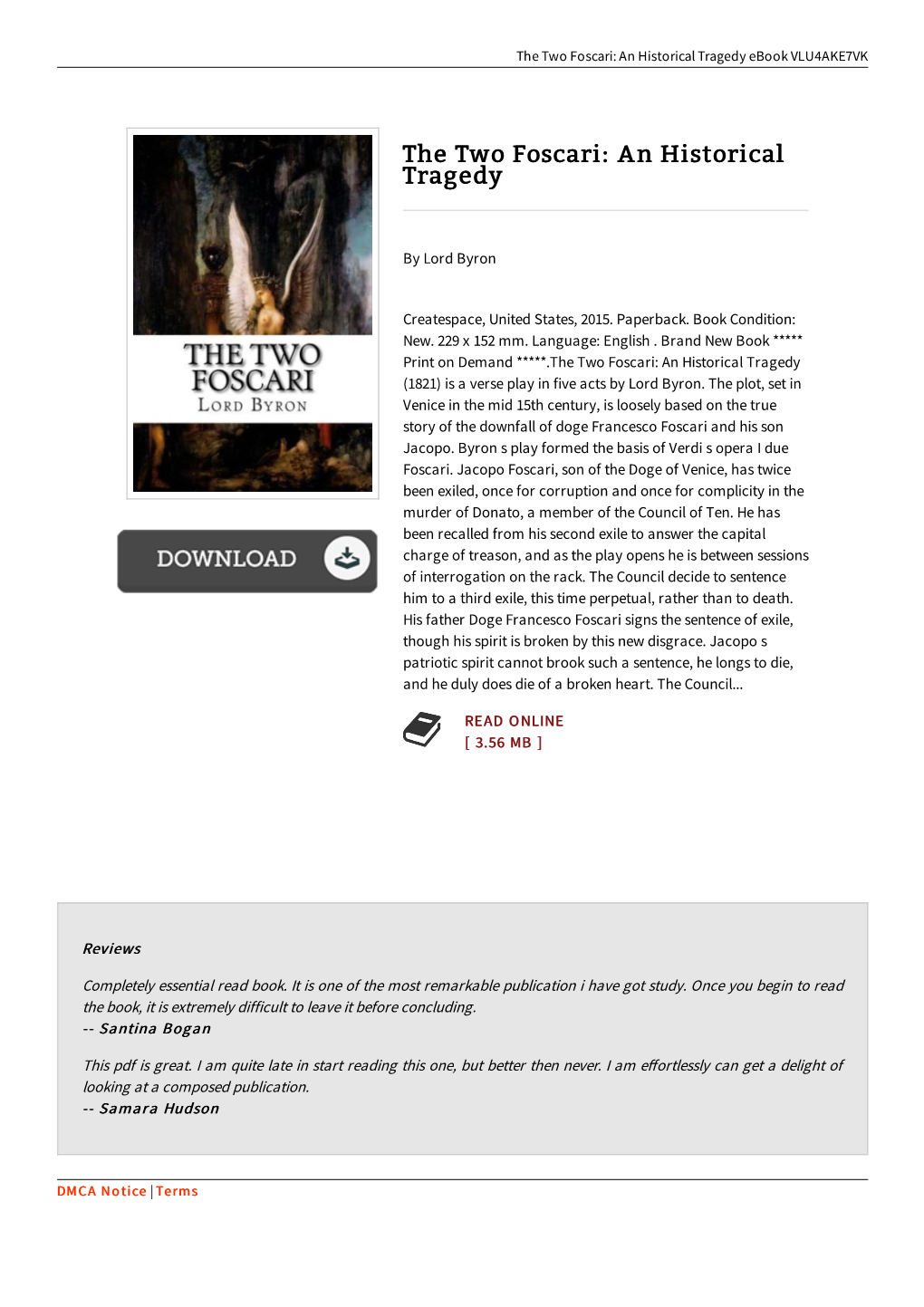 Kindle « the Two Foscari: an Historical Tragedy > Download