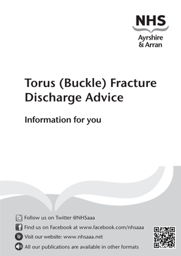 Torus (Buckle) Fracture Discharge Advice