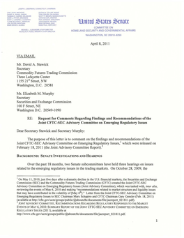 CFTC-SEC Advisory Committee on Emerging Regulatory Issues