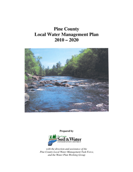 Pine County Local Water Management Plan 2010 – 2020