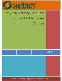 Physical Activity Resource Guide for Child Care Centres