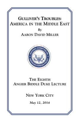 AMERICA in the MIDDLE EAST by AARON DAVID MILLER