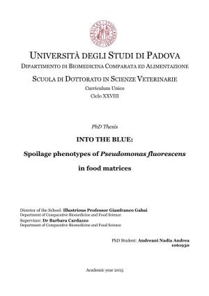 Università Degli Studi Di Padova Dipartimento Di Biomedicina Comparata Ed Alimentazione