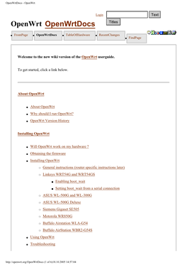 Openwrtdocs - Openwrt