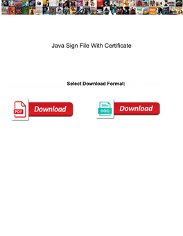 Java Sign File with Certificate